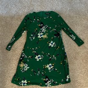Ralph Lauren size 4P green floral dress